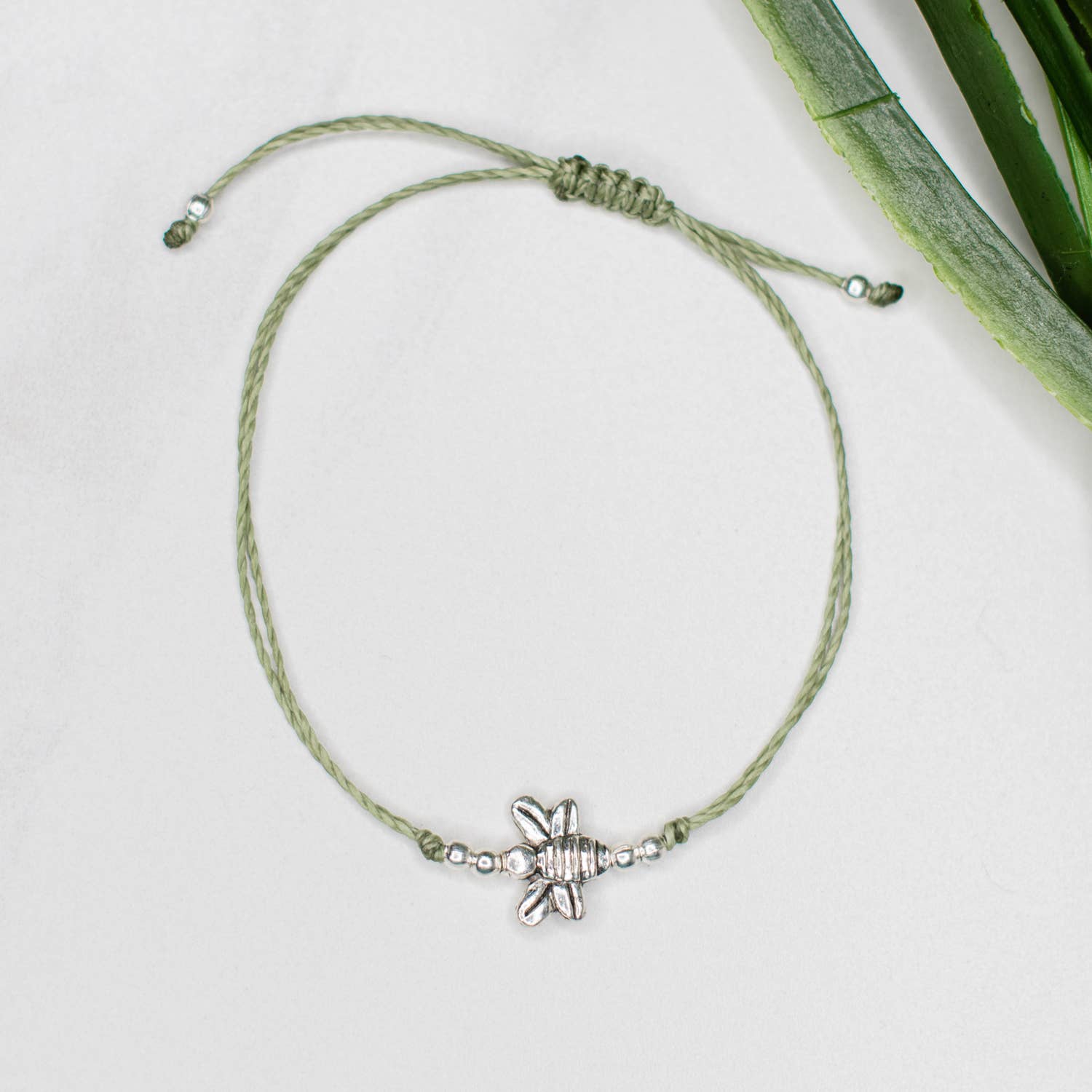 Bee String Charm Bracelet