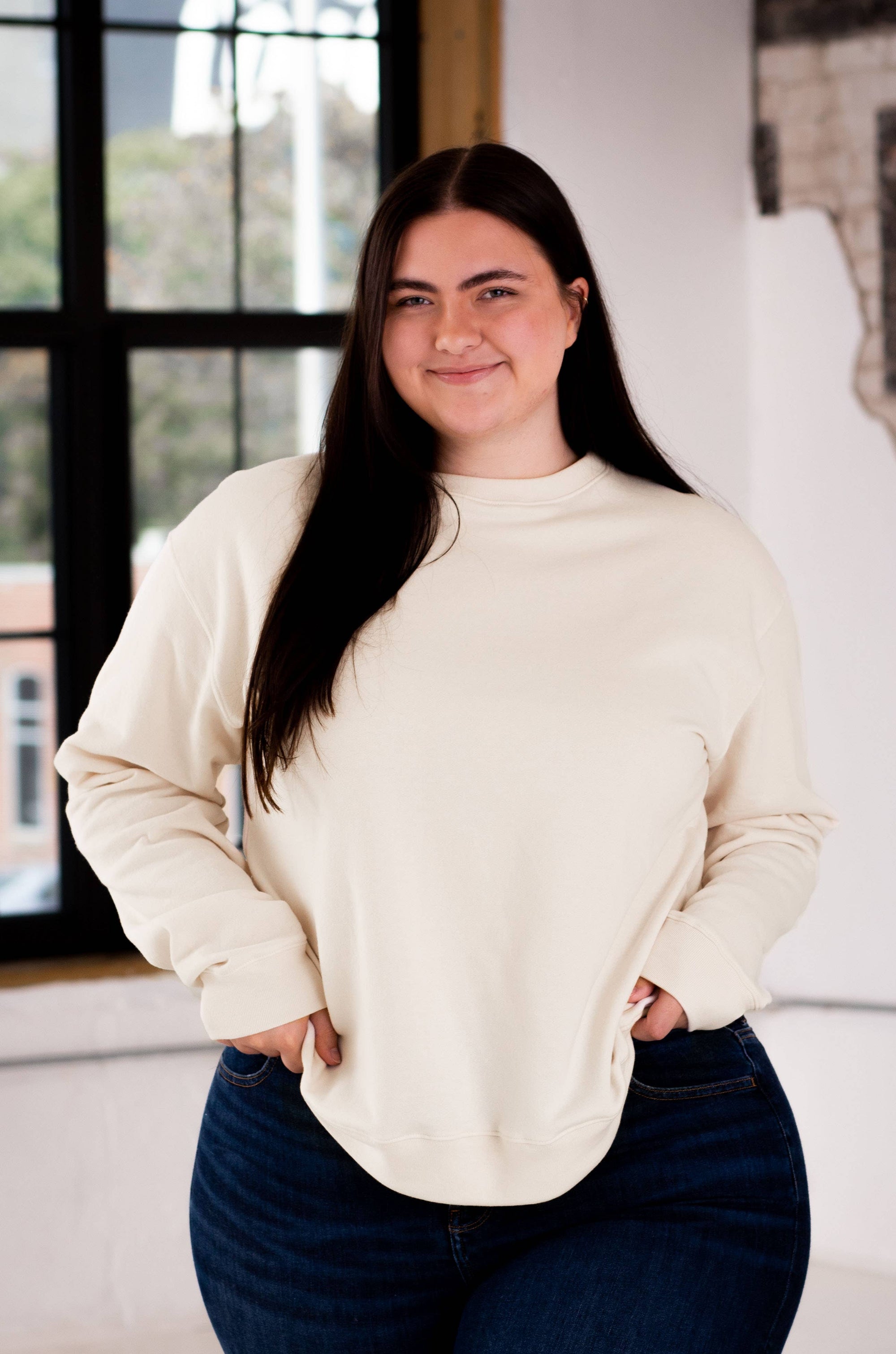 Unisex Heathered Fleece Crew