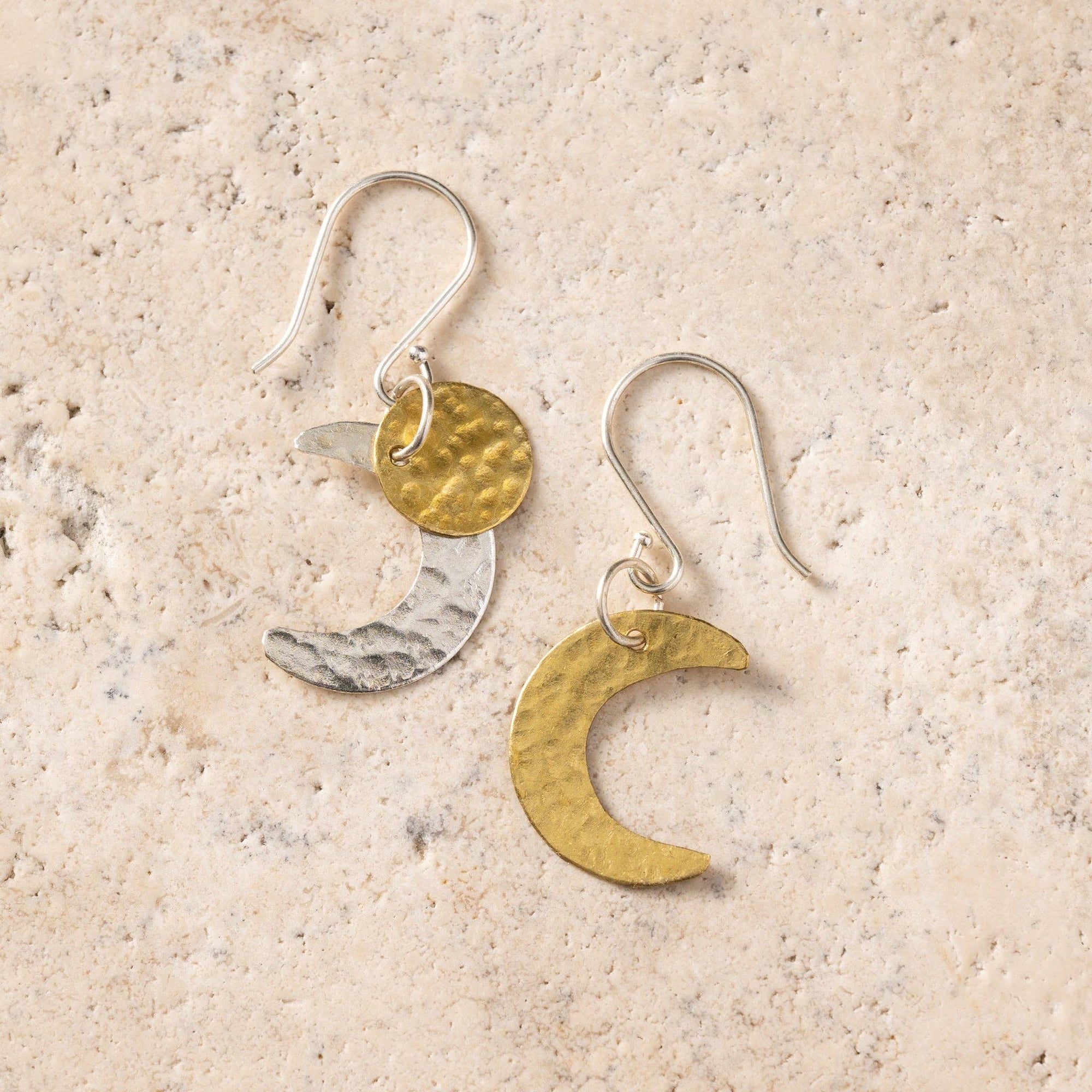 Nova Moons Mixed Metal Earrings
