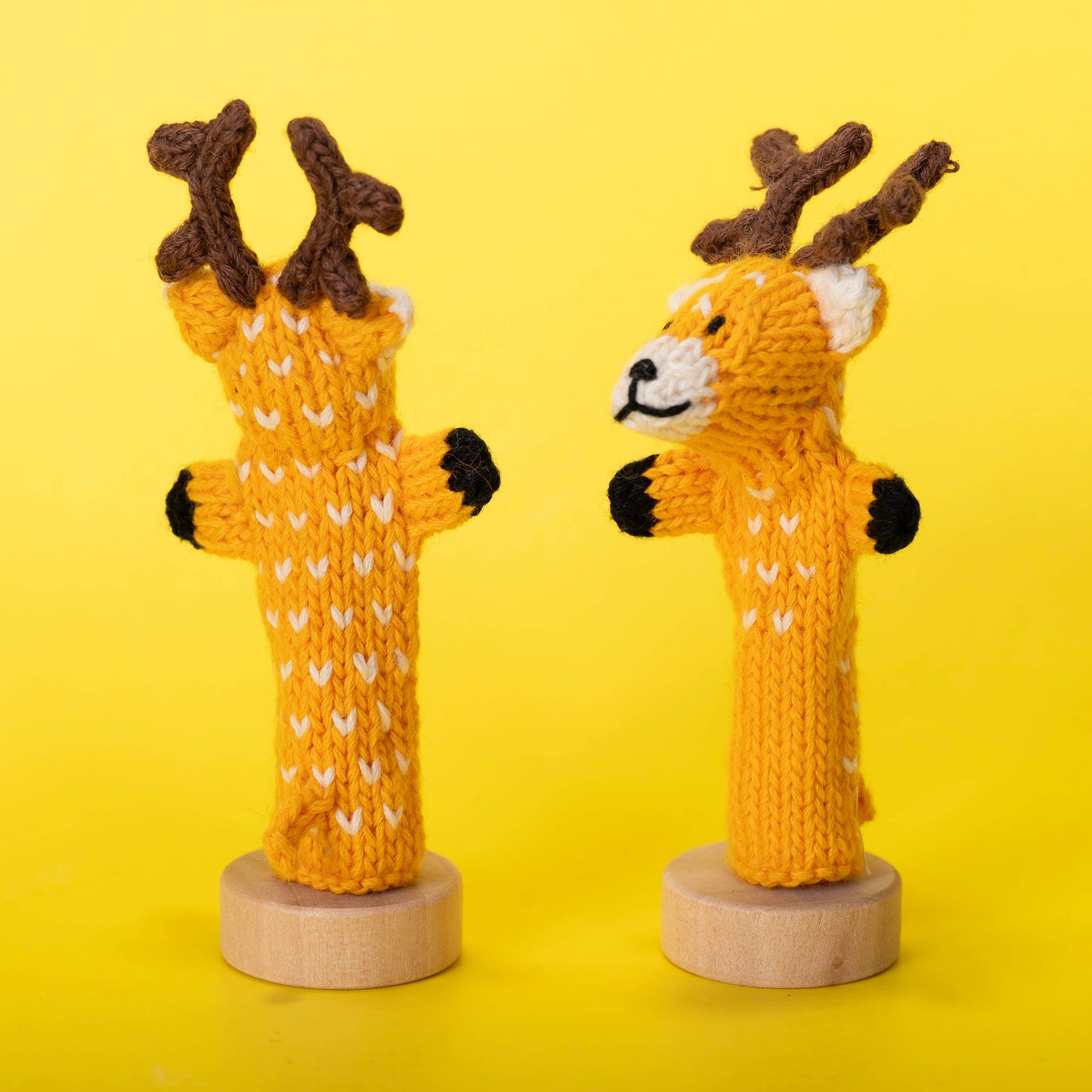 Deer Finger Puppet in Organic Cotton Natural Toy