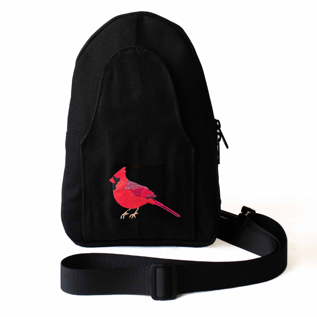Embroidered Cardinal Sling Bag for Men and Women  - Buru