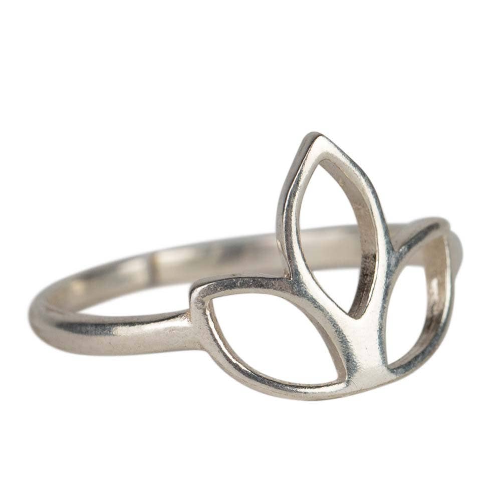 * Silvery Lotus Ring