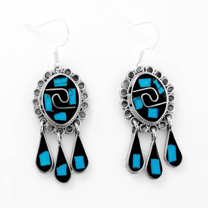 Widest Variety of Mexican Mosaic Inlaid Handcrafted Earrings