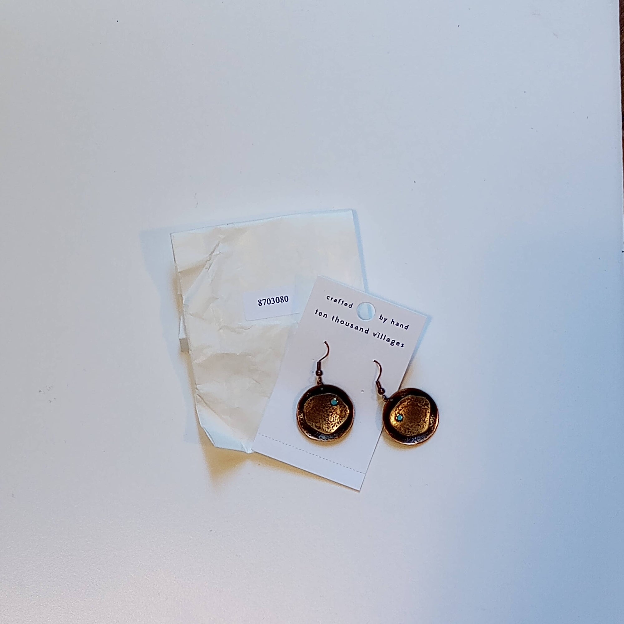 Adrift - Hammered Copper Earrings