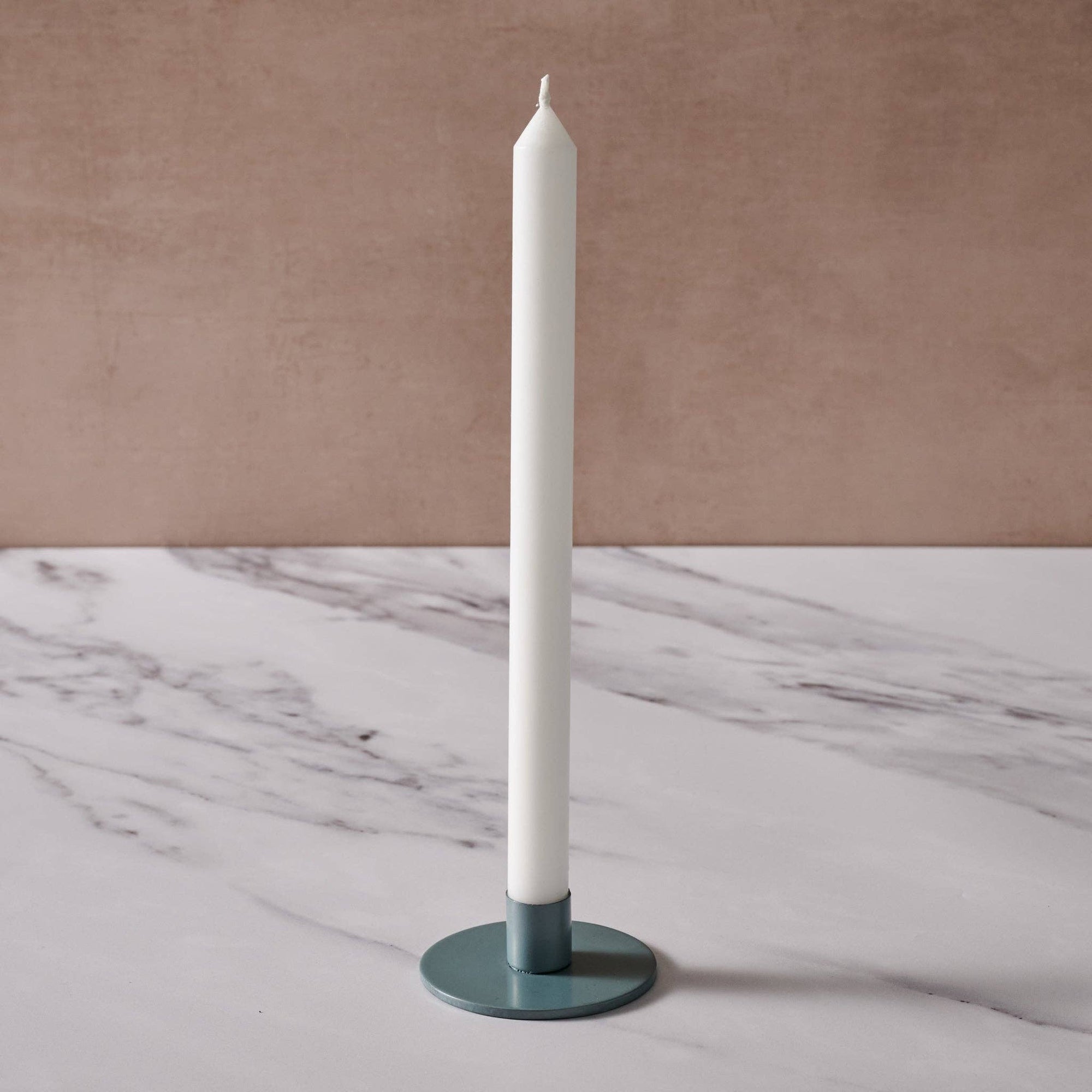 Kasi Round Taper Candle Holder - Blue/Gray