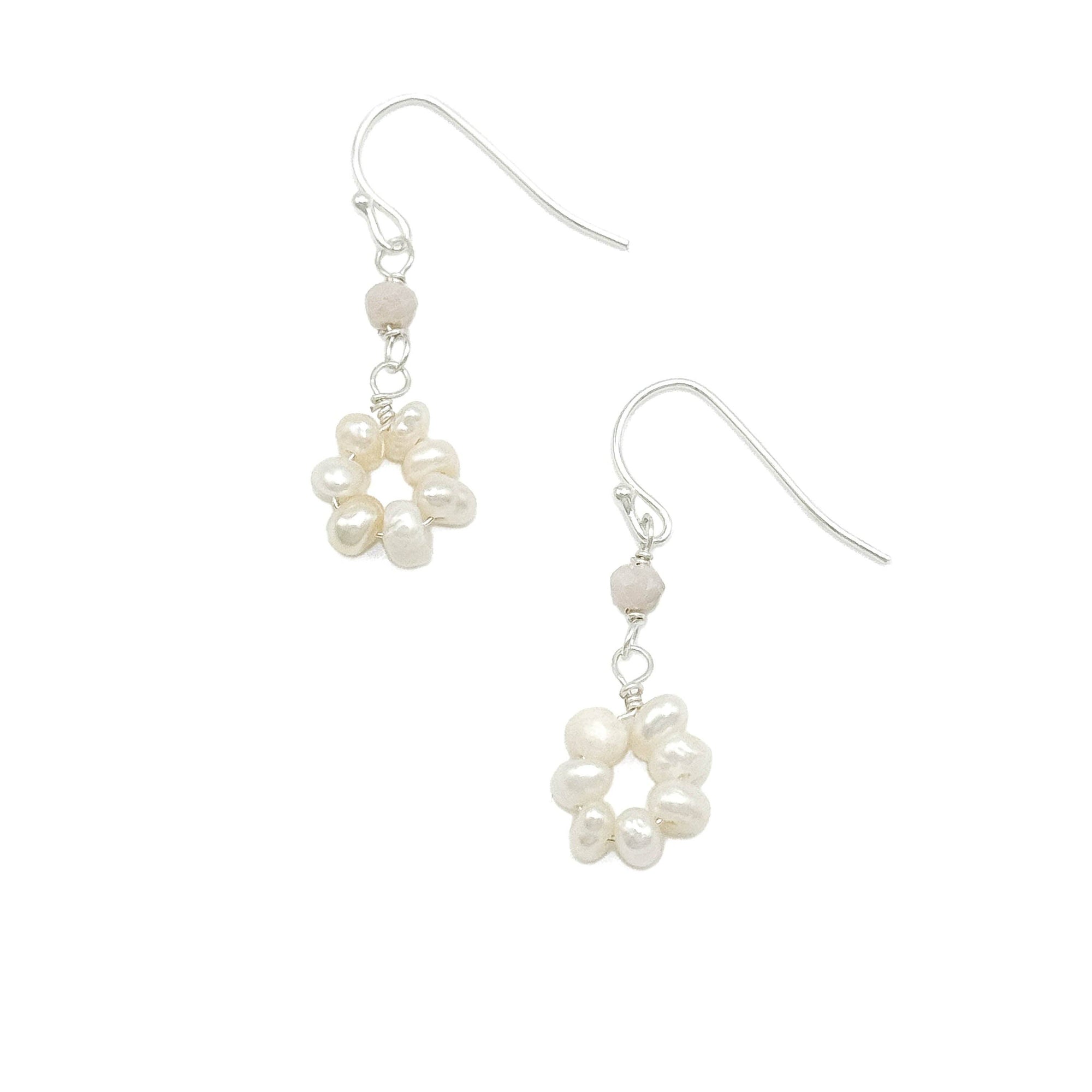 Cynthia pearl flower earrings