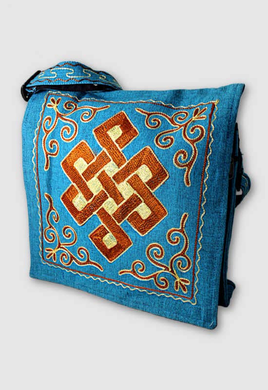 Handcrafted, Cotton Embroidered Mandala Crossbody Flap Bag