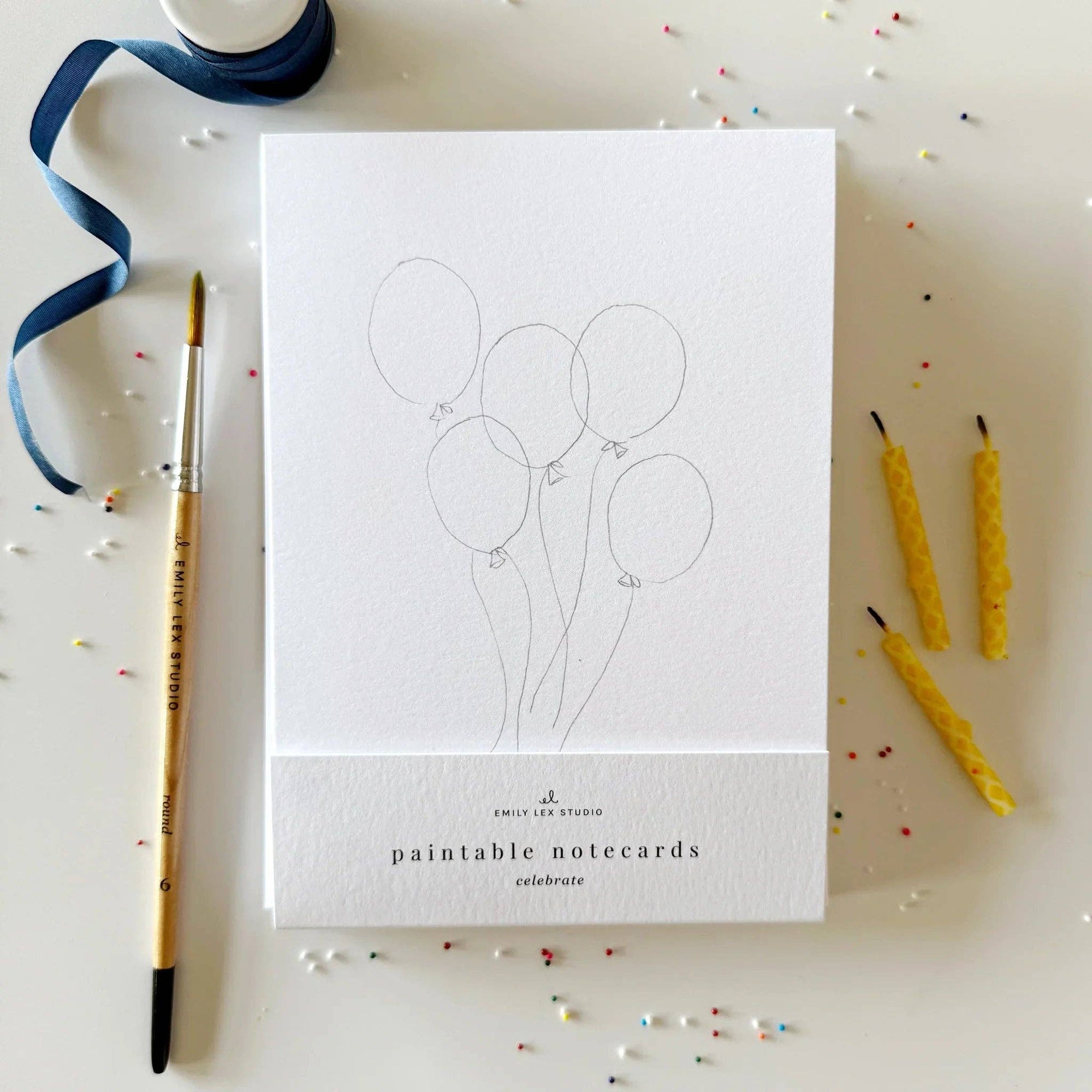 Celebrate paintable watercolor notecard set