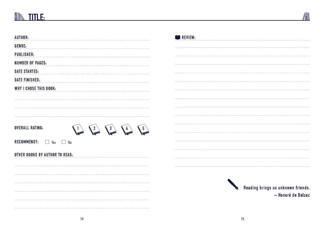 Book Lover's Journal by
