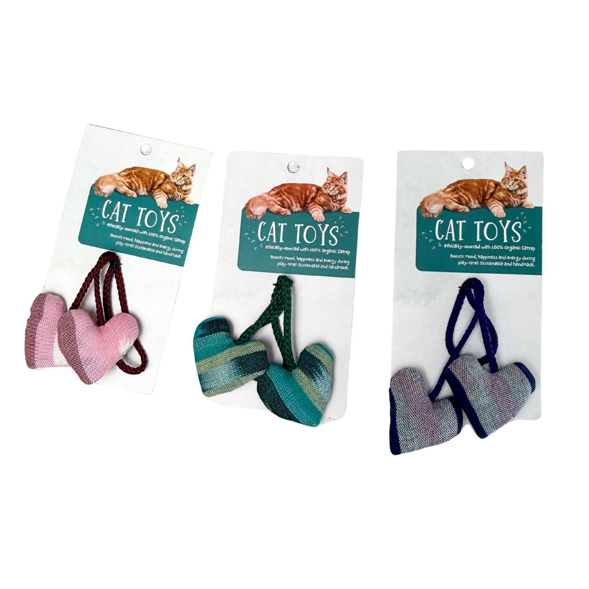 Organic Catnip Double Heart Cat Toy