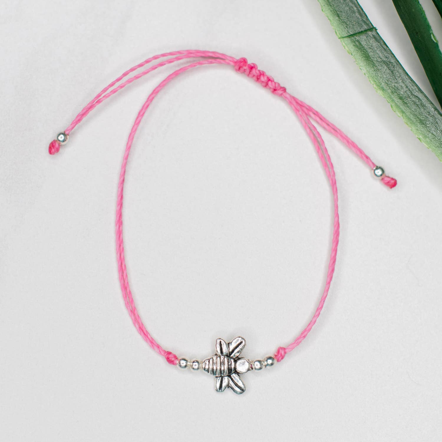 Bee String Charm Bracelet