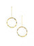 Full Moon Drop Earrings - Brass