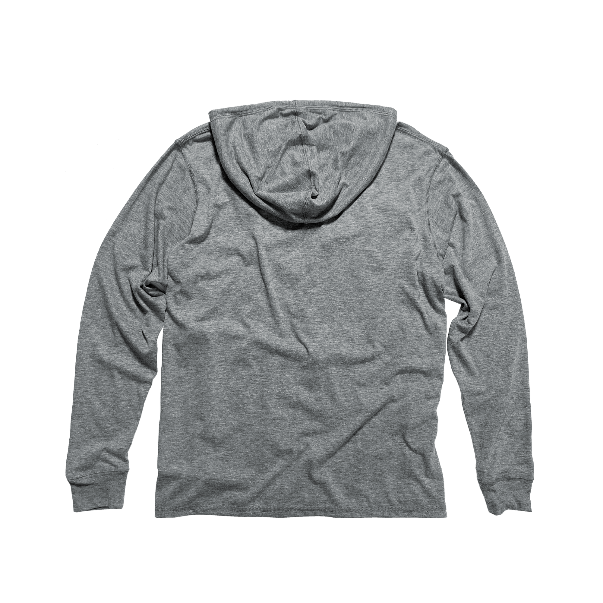 Unisex Hooded Long Sleeve Triblend Tee: Navy / SM