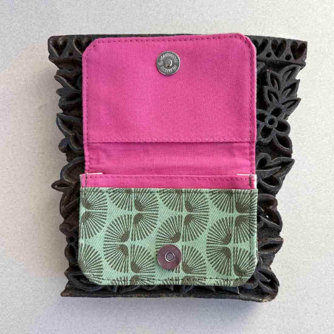 Cotton Card Holder - Funky Retro Prints - Mini Wallet