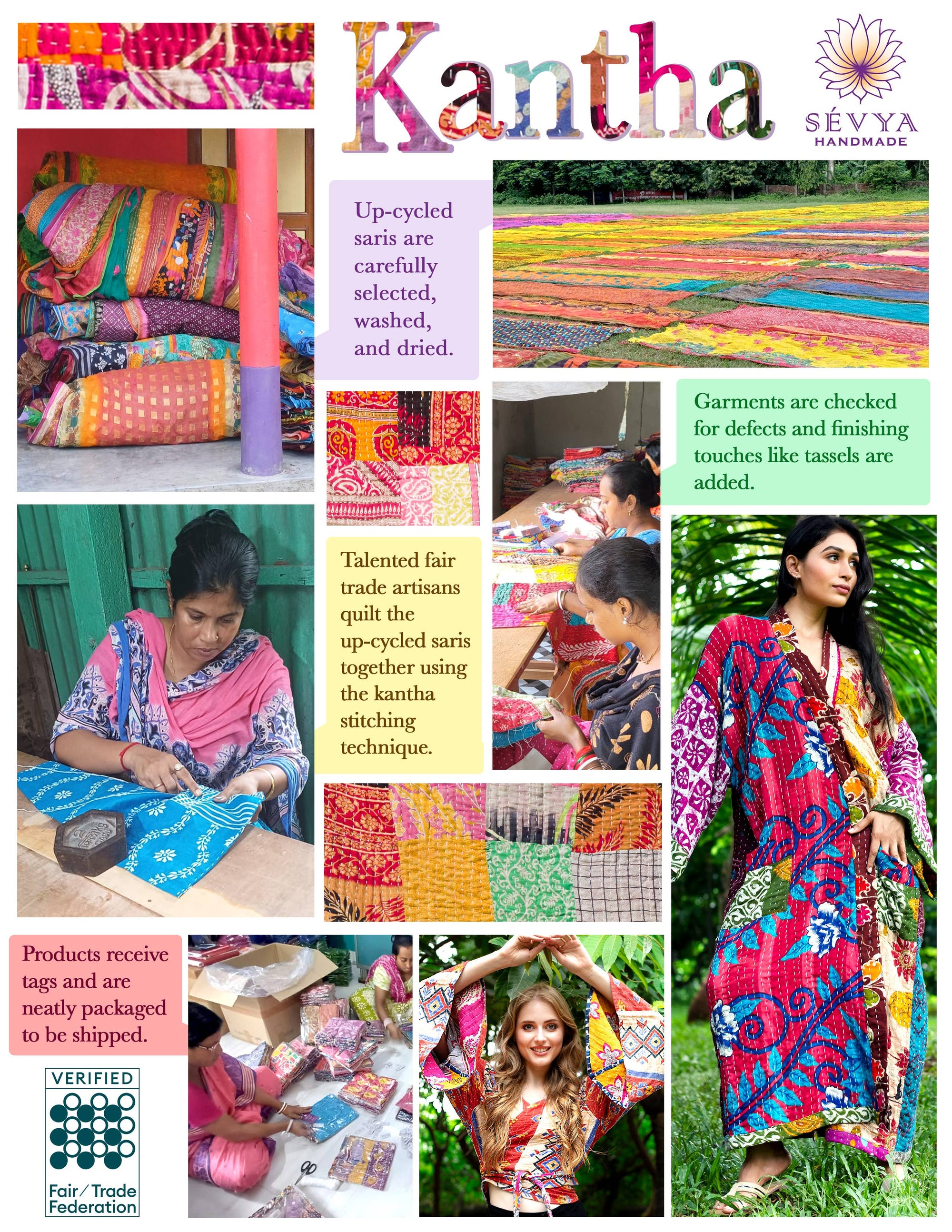 Kantha Silk Sari Scarves