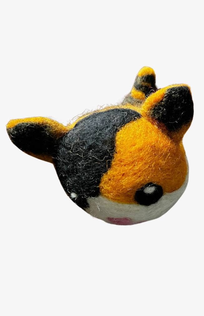 Handfelted Wool Dryer Balls- Cats, Set of 2