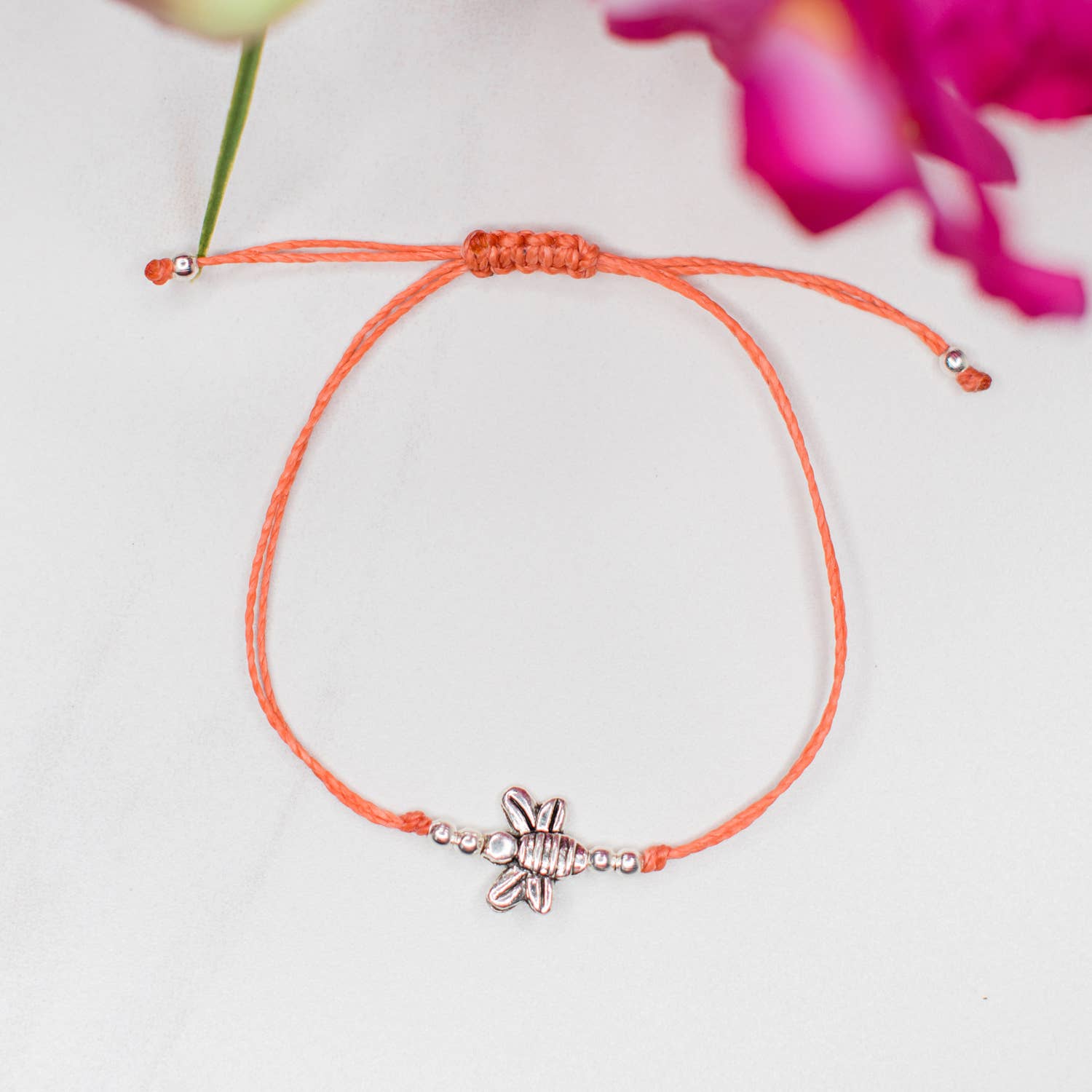 Bee String Charm Bracelet
