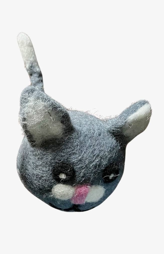 Handfelted Wool Dryer Balls- Cats, Set of 2