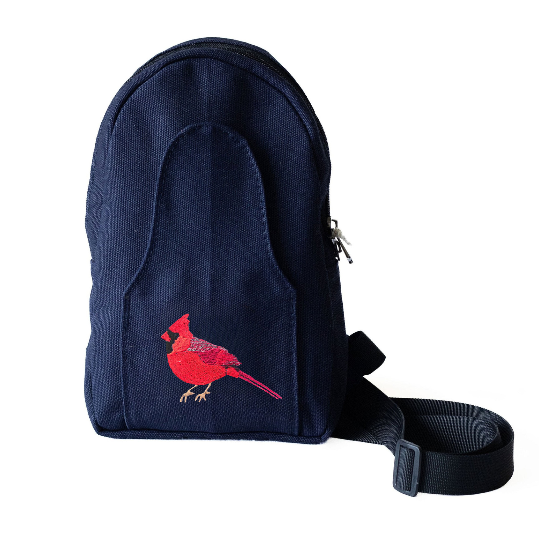 Embroidered Cardinal Sling Bag for Men and Women  - Buru