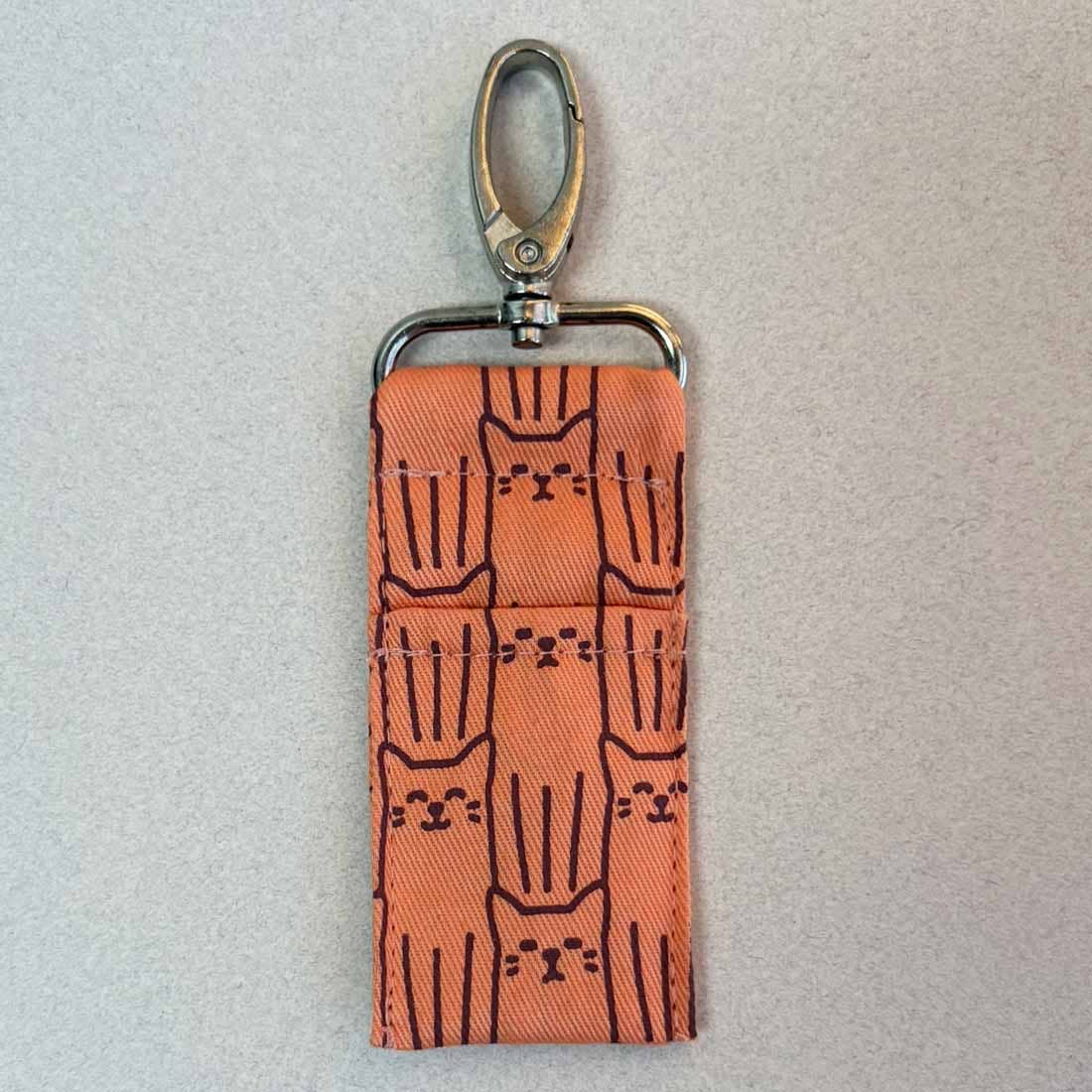 Lip Balm Bag - Cat Prints - Lipstick Clip