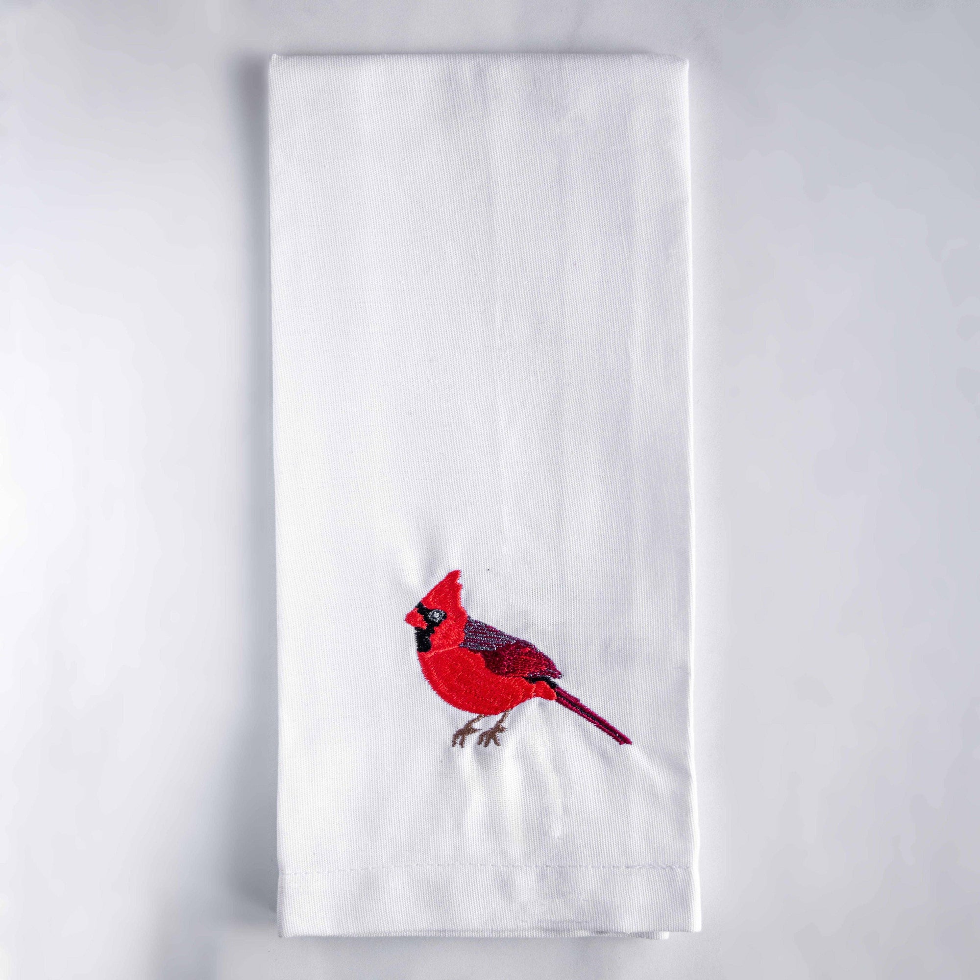 100% Cotton Kitchen Tea Towels with Bird Embroidery