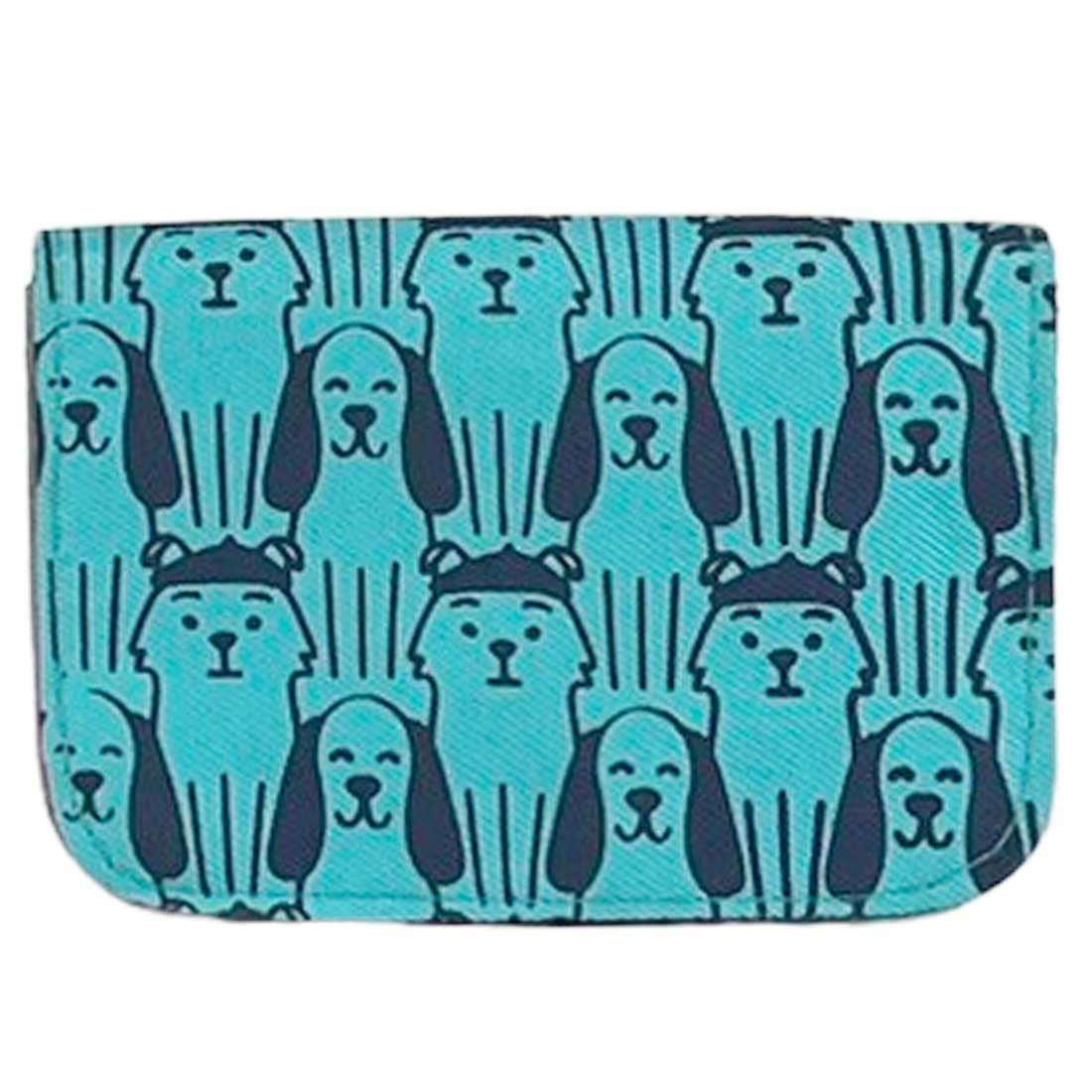 Canvas Card Holder - Mini Wallet - Dog Prints
