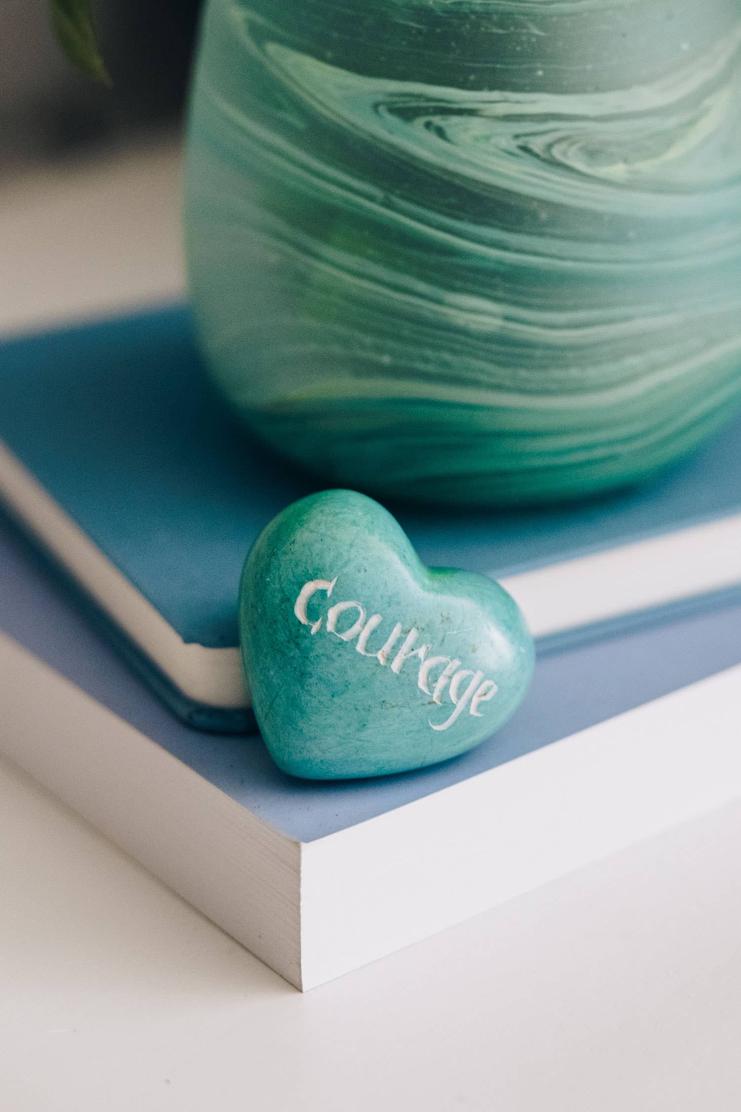 Courage Heart Paper Weight