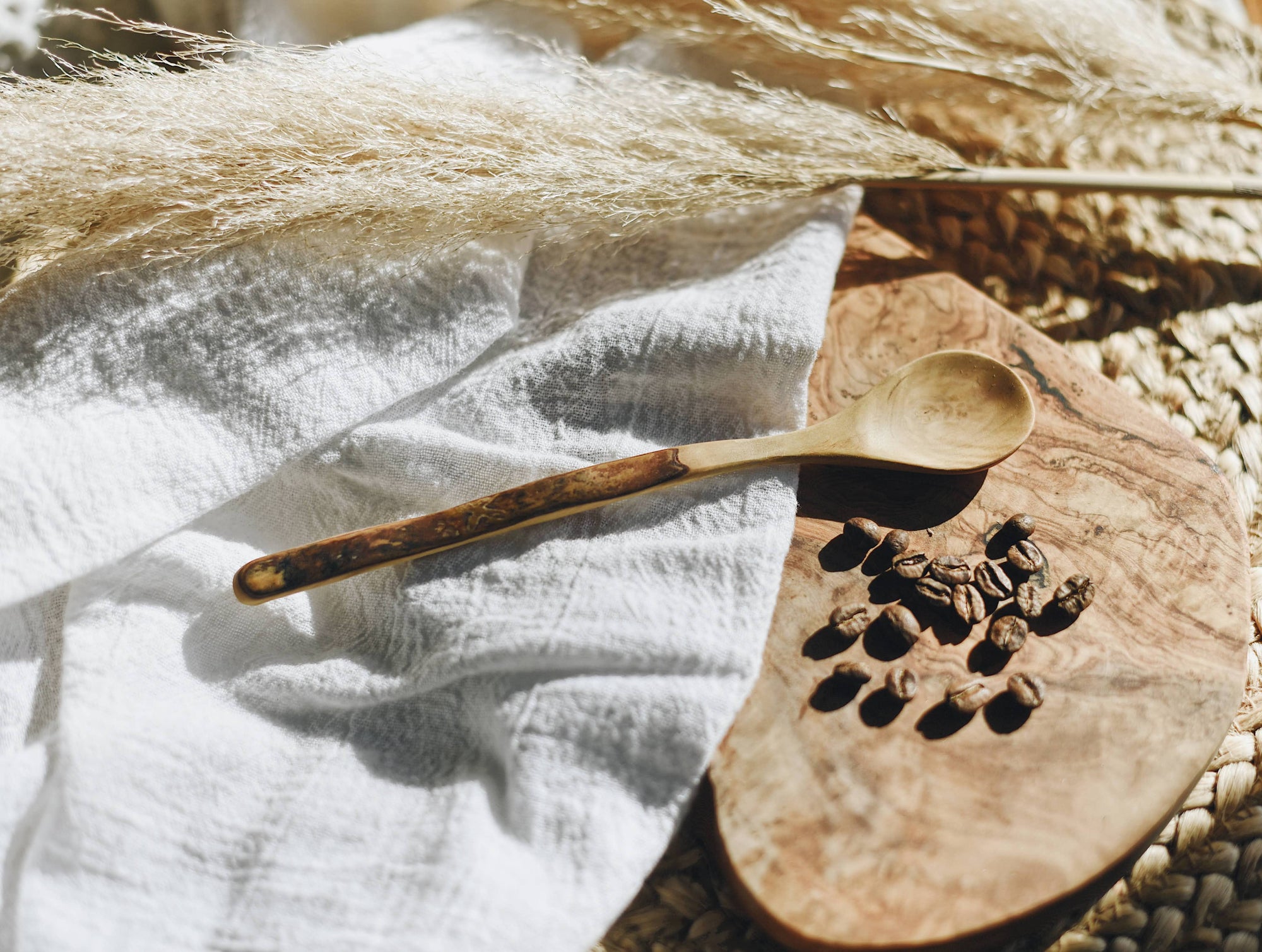 Hand Carved Wood Stirring Spoon