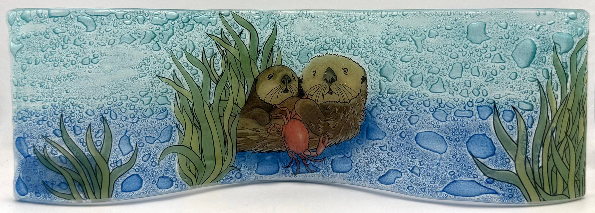 Sea Otter Wavy Glass