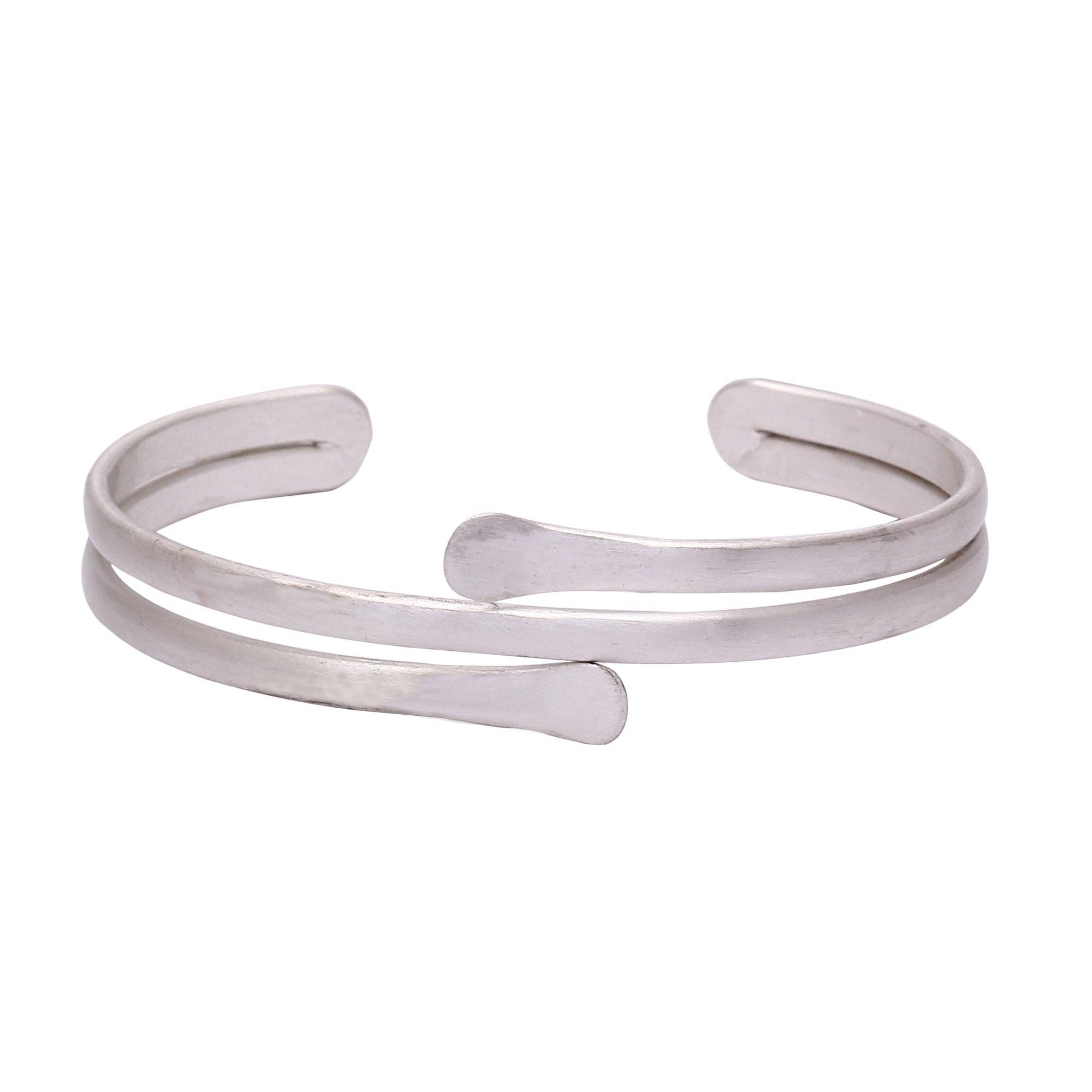 Ria Cuff Bracelet: Silver