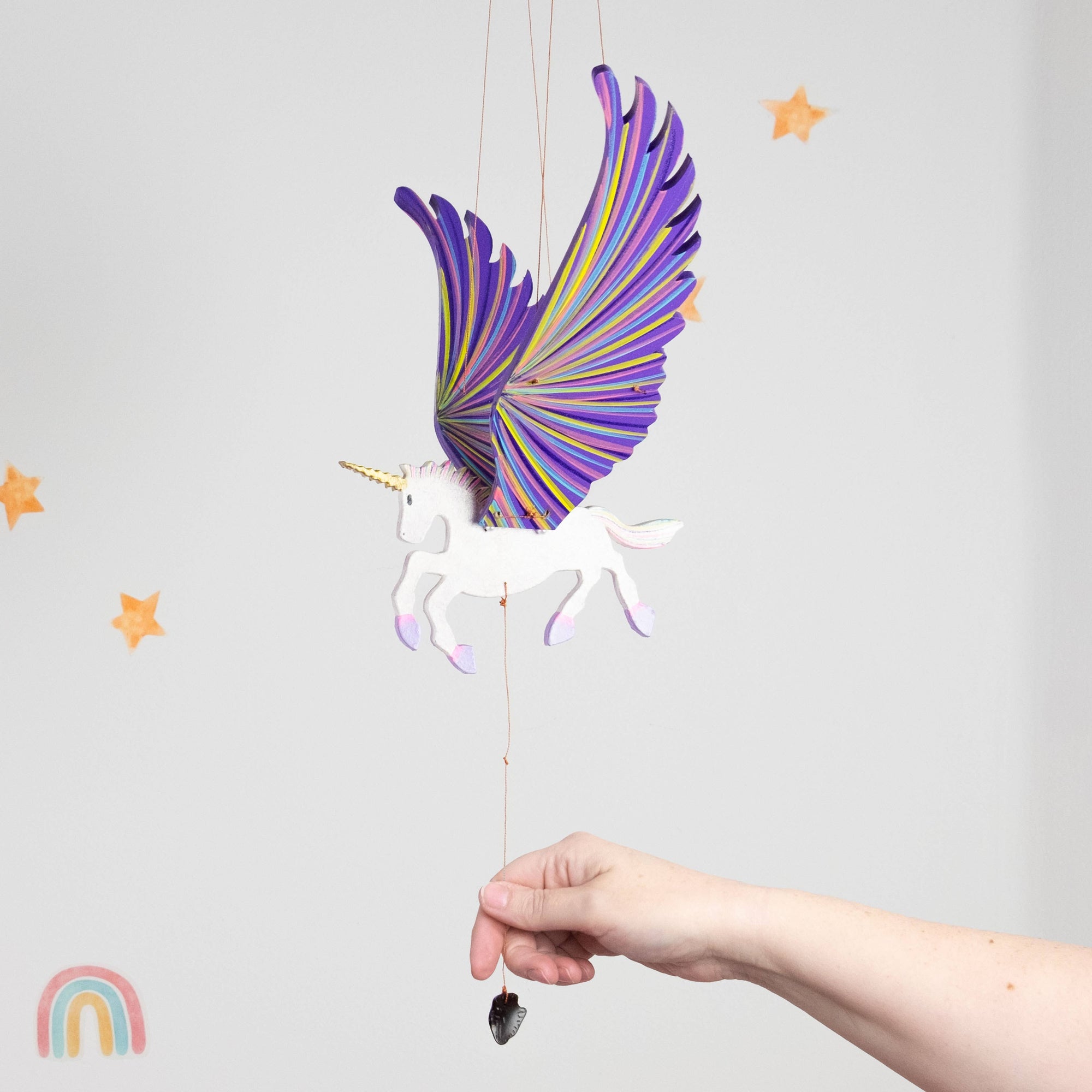 Unicorn Flying Mobile - Purple