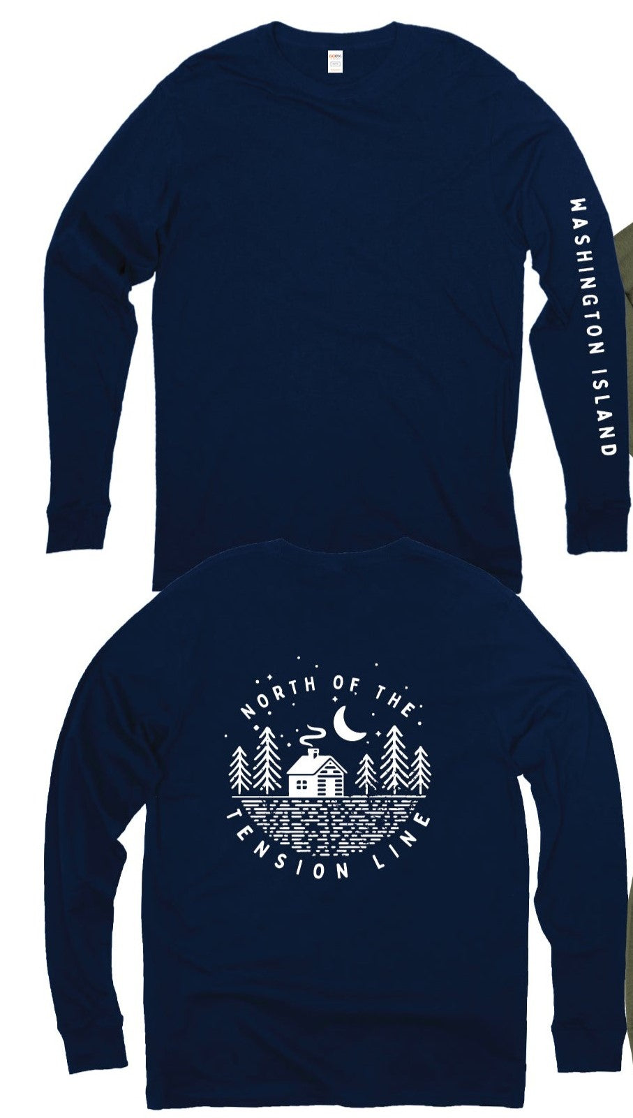 North of Tension Line Tee Unisex Triblend Long Sleeve (IS)