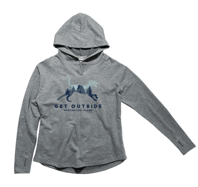 Get Outside Dog Gray Weekender Hoodie - Women&#39;s Cut &amp; Size