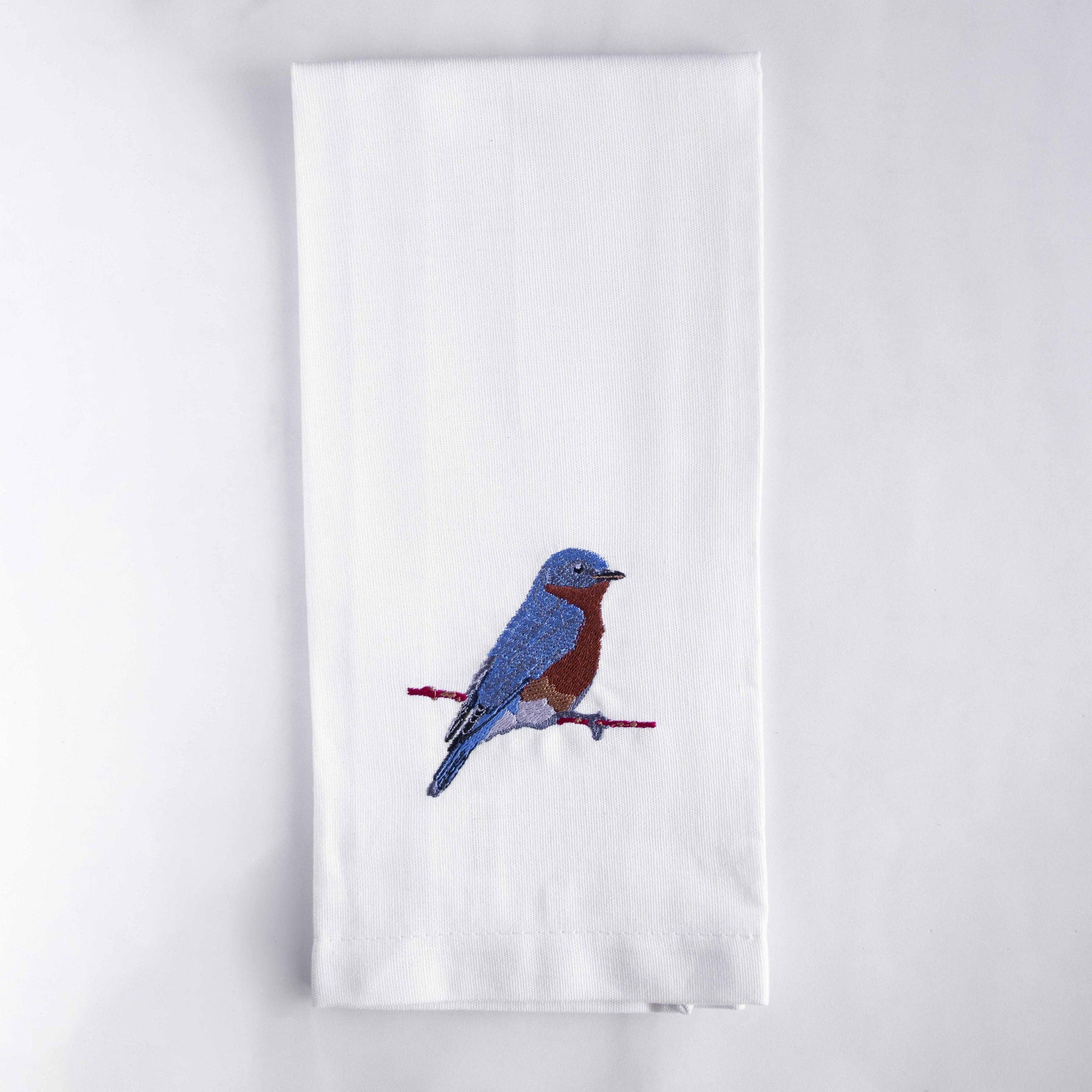 100% Cotton Kitchen Tea Towels with Bird Embroidery