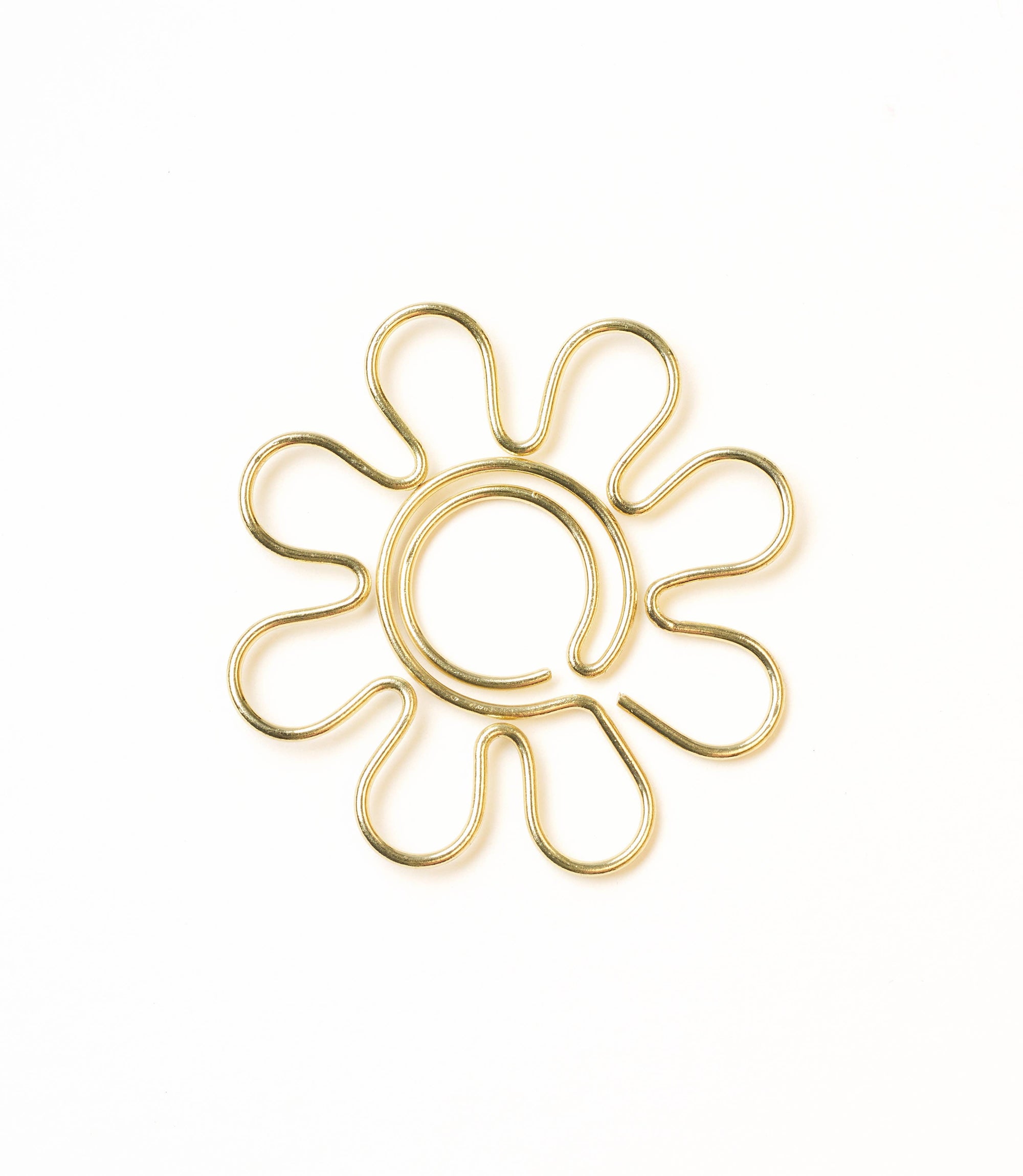 Kitaab Daisy Flower Wire Bookmark - Gold