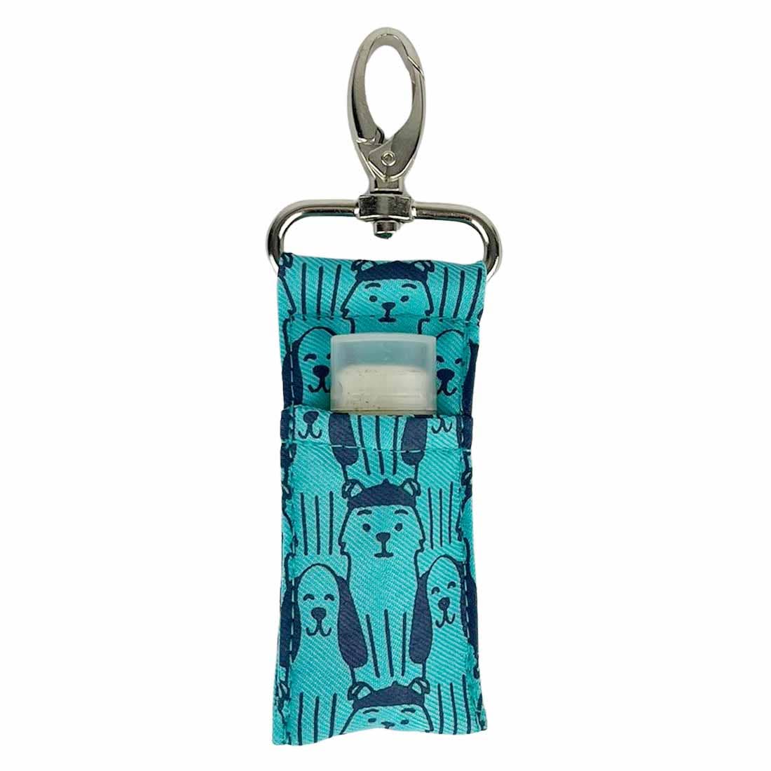 Lip Balm Bag - Lip Balm Holder - Lip Balm Clip - Dog Print