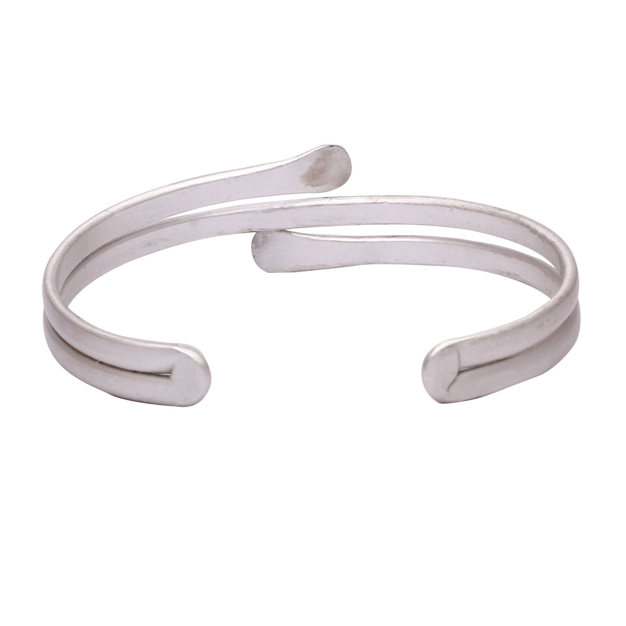 Ria Cuff Bracelet: Silver