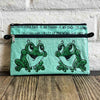 Purse frog recycled feed bag with Detachable Crossbody Strap