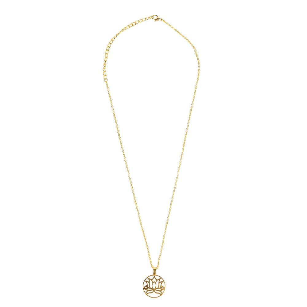 Perseverance Lotus Necklace
