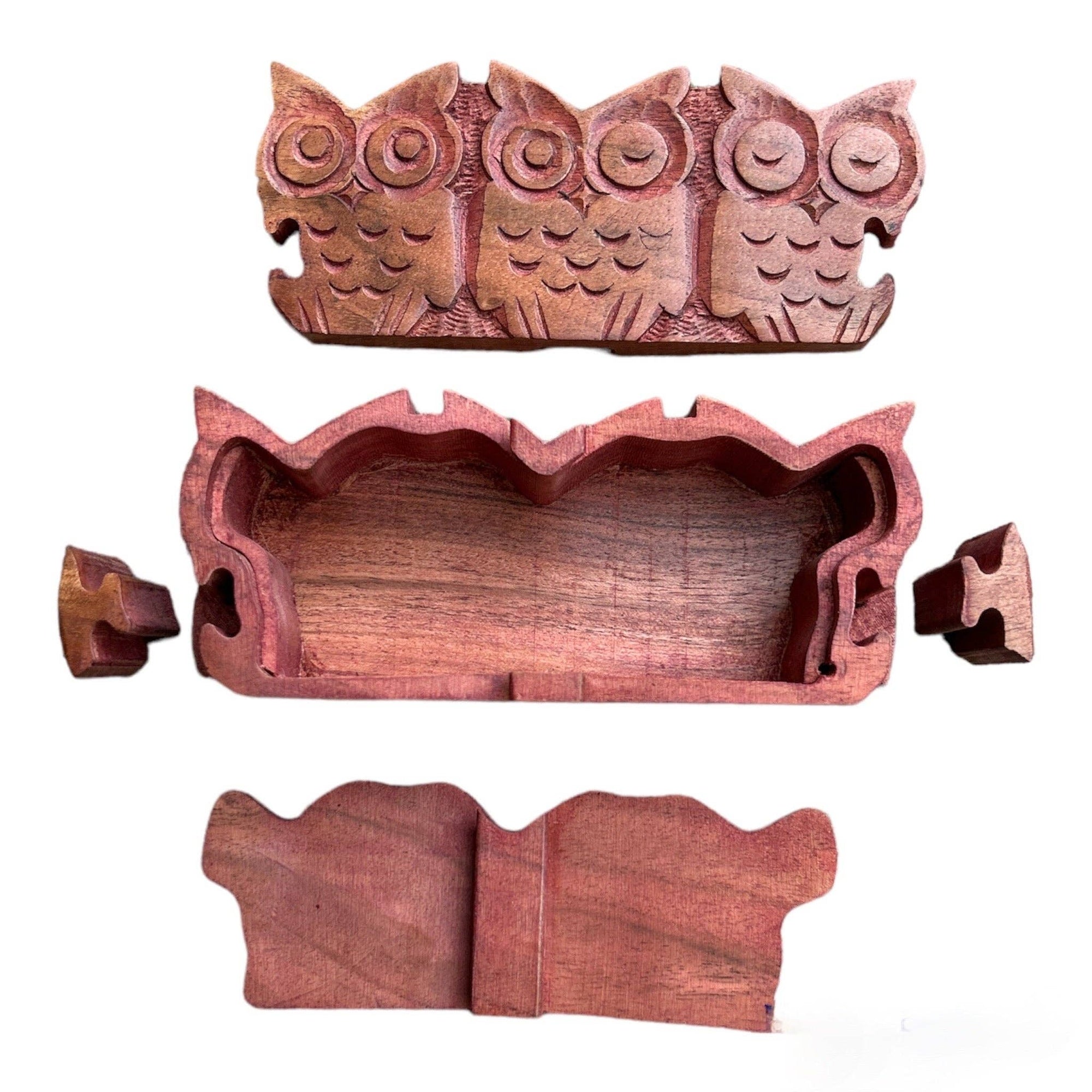 Three Owls Puzzle Box