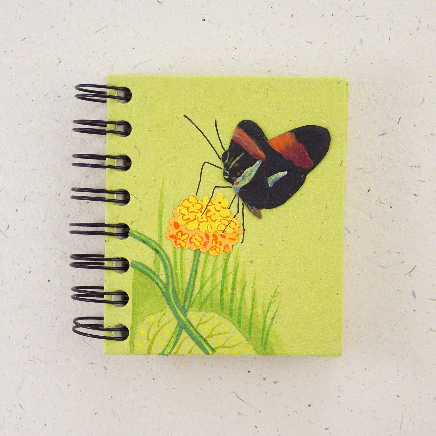 Small Notebook Butterfly Light Green (w)