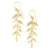 Luxe Leaf Drop Earrings - Brass