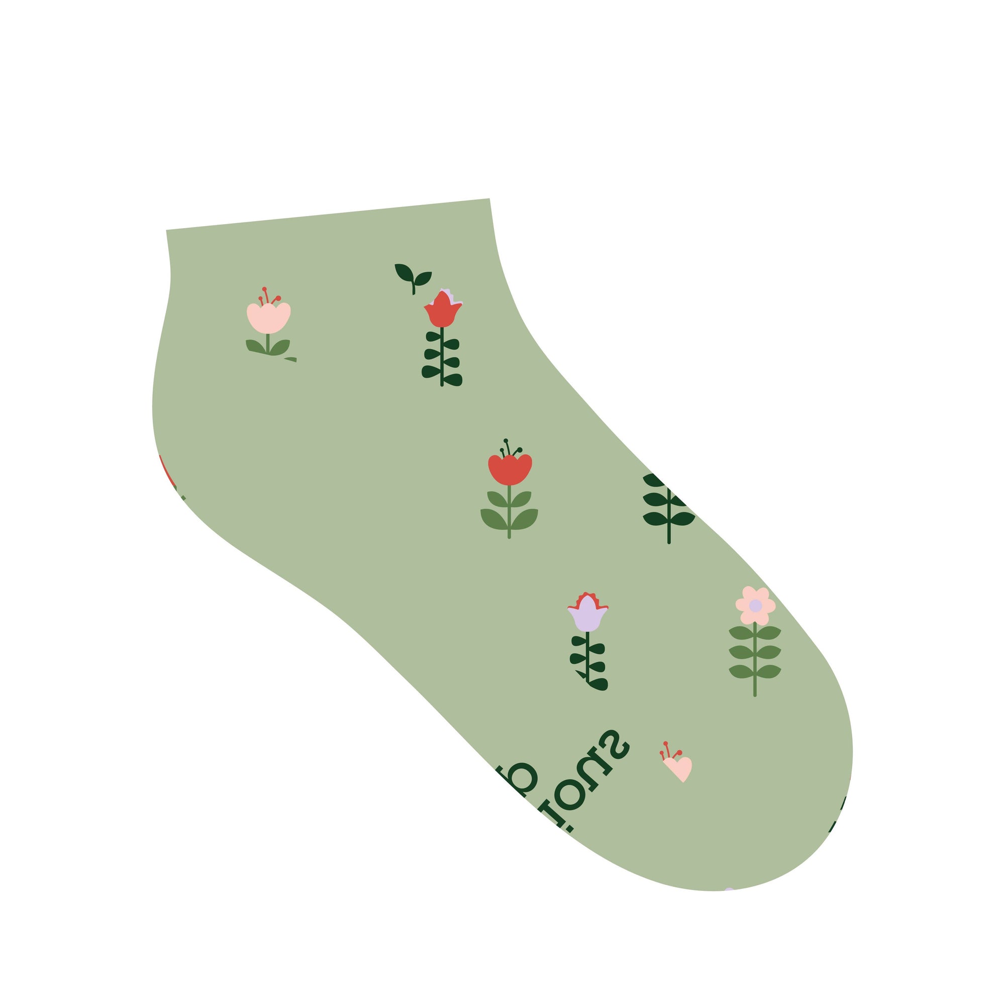 Ankle Socks that Plant Trees (Green Tulips)