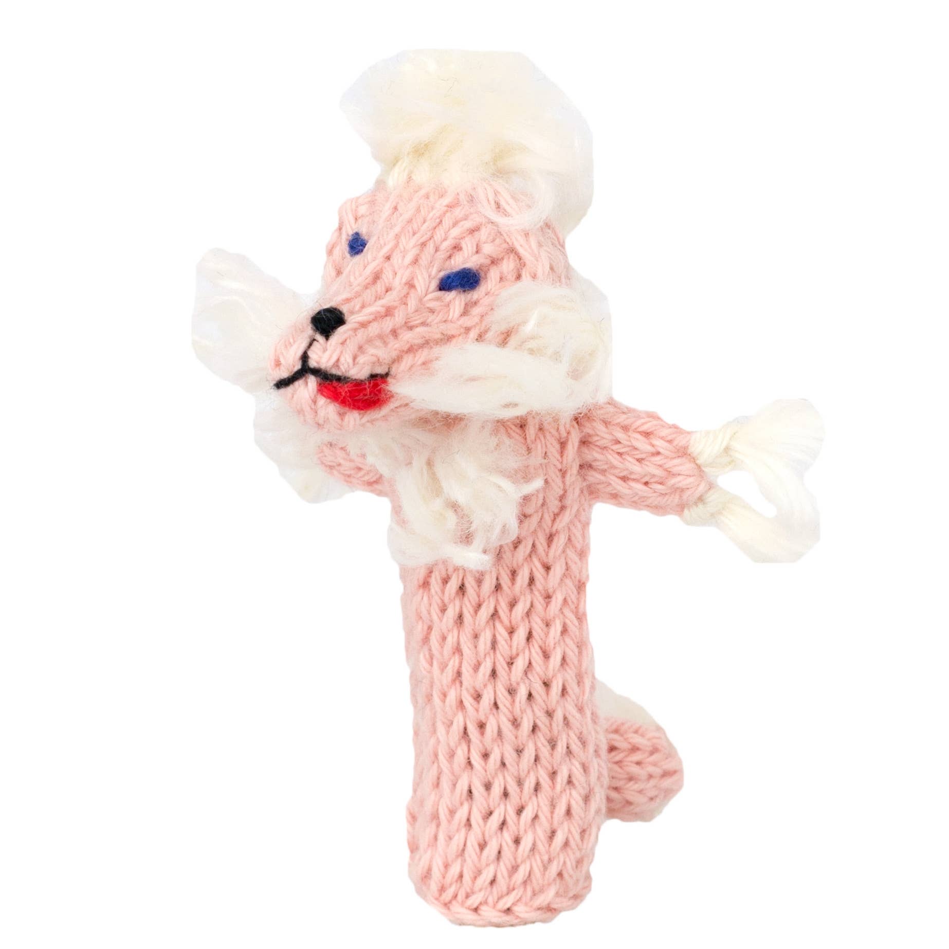 Poodle Finger Puppet in Organic Cotton Natural Toy
