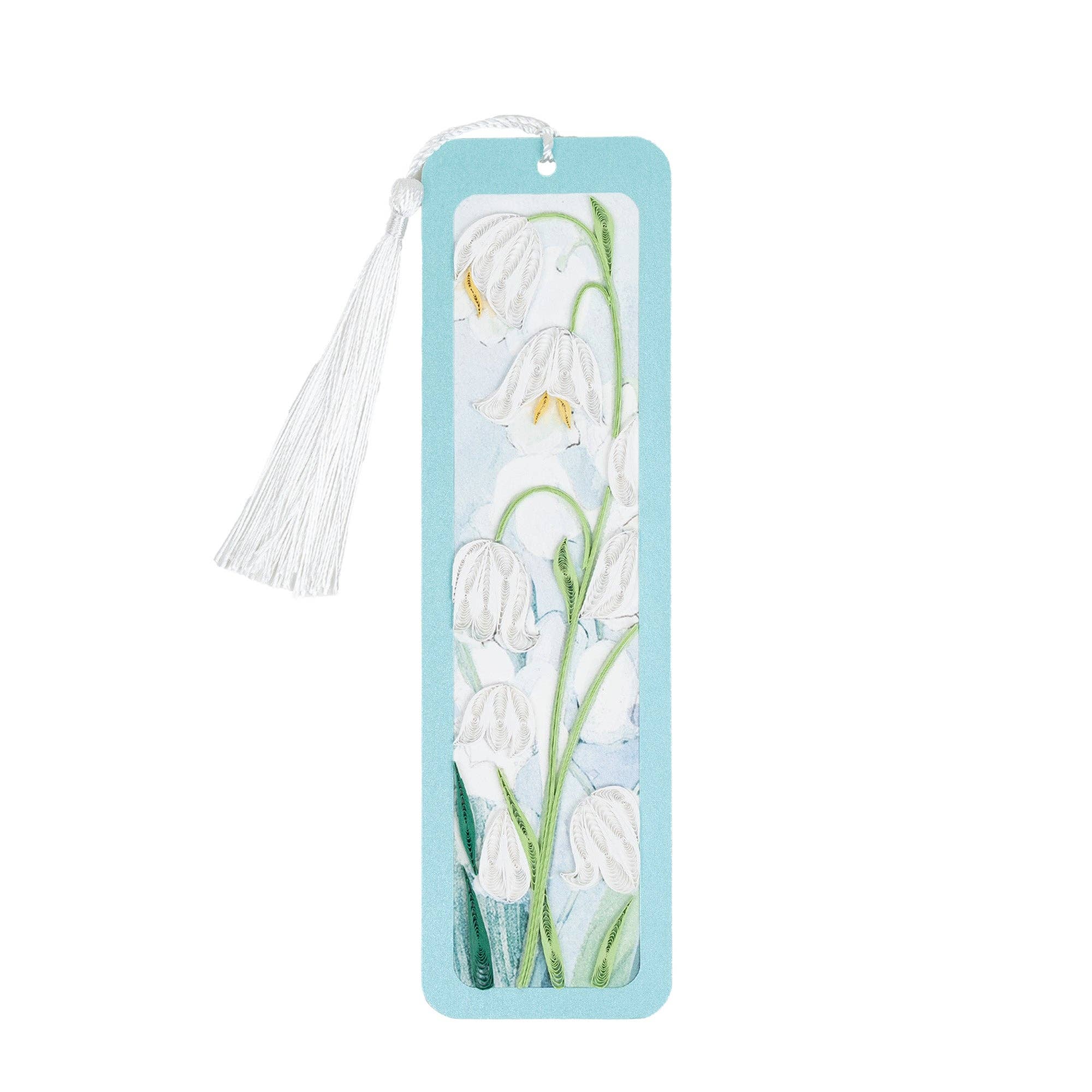 Handmade Quilled Paper Lily of the Valley Bookmark