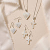 Mother of Pearl Heart Pendant Necklace