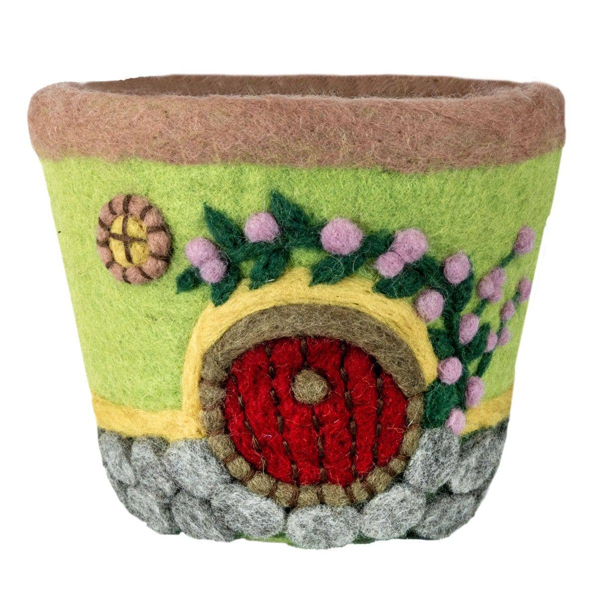 Forest House Felt Pot