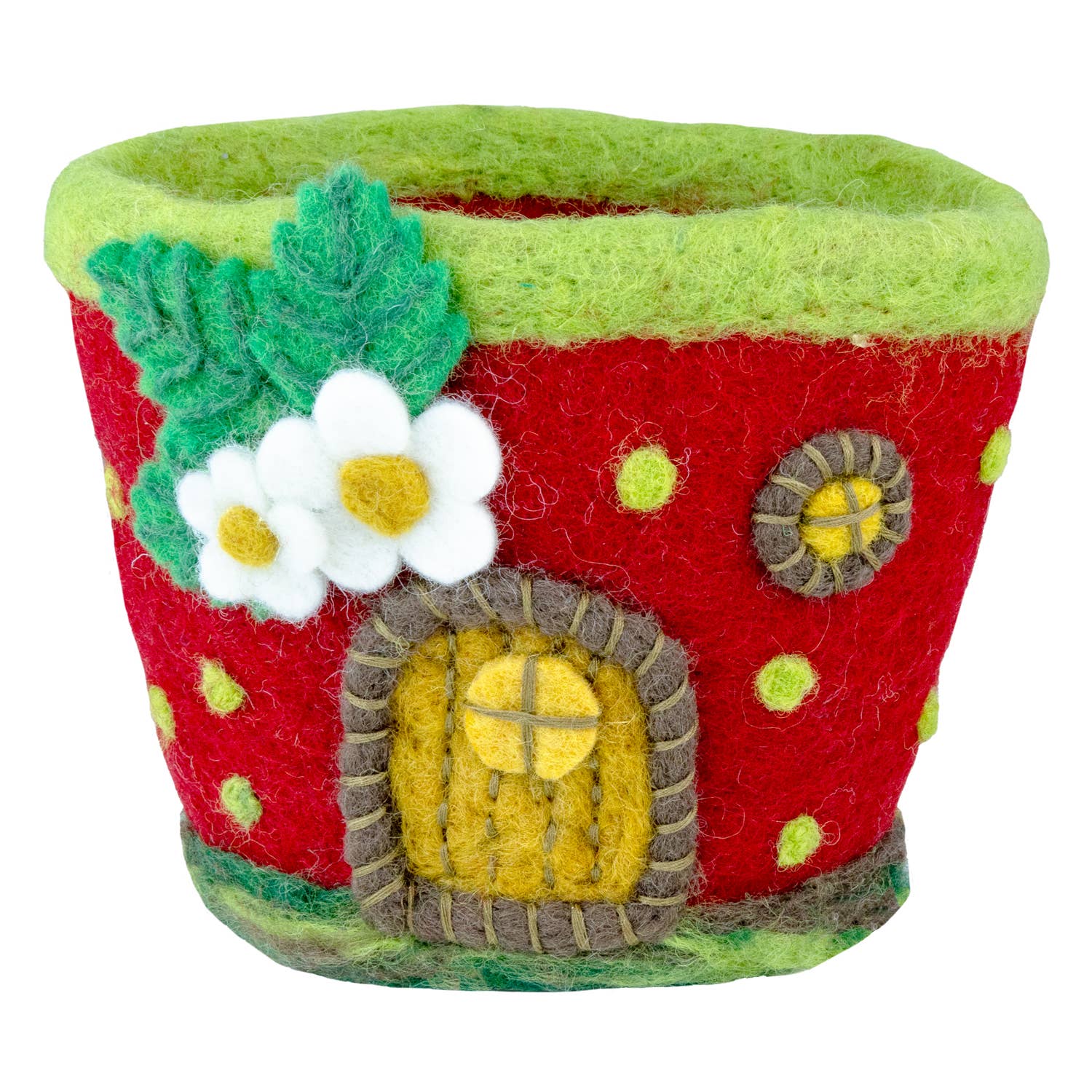 Felt Pot: Strawberry Cottage