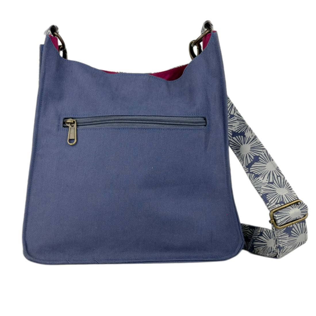 Canvas Crossbody Bag - Floral Handbag- Vegan Crossbody Bag