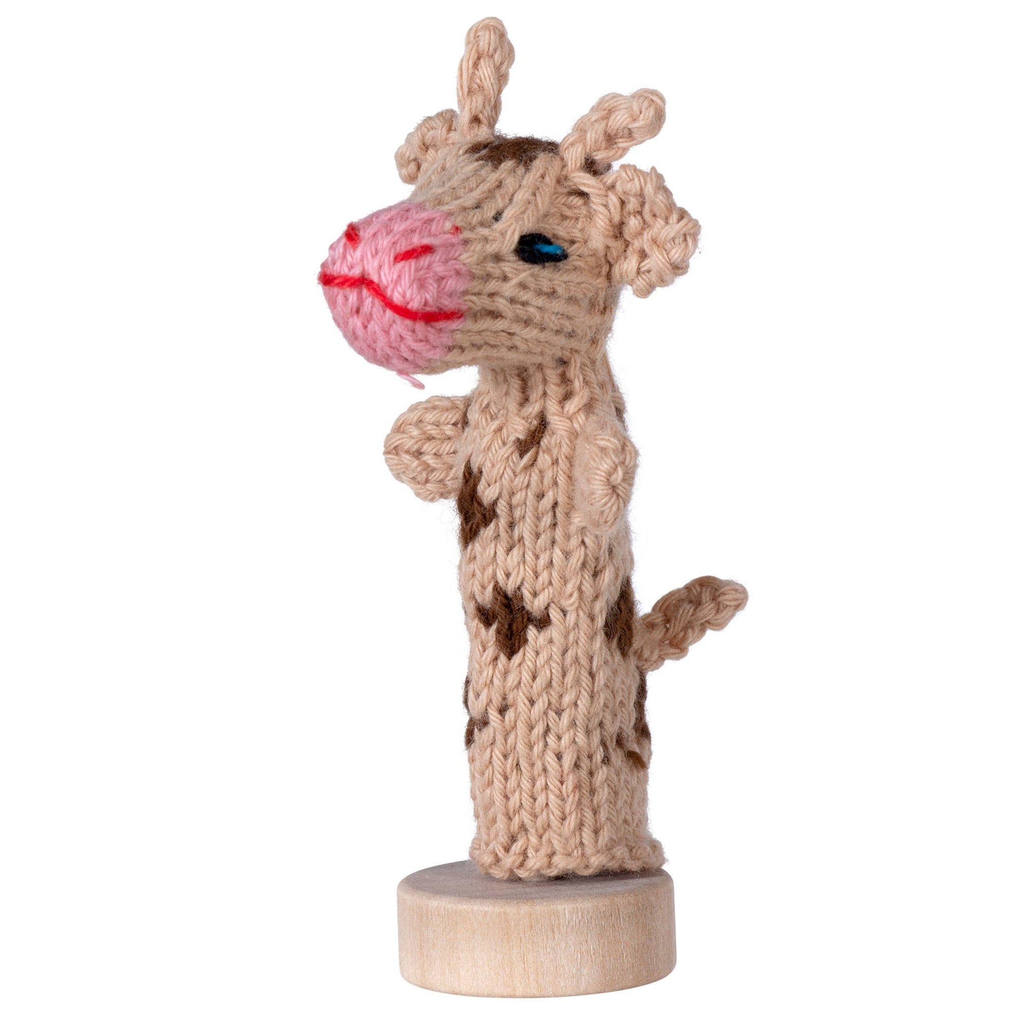 Cow Finger Puppet in Organic Cotton Natural Toy